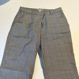 H&M tapered slacks, grey plaid